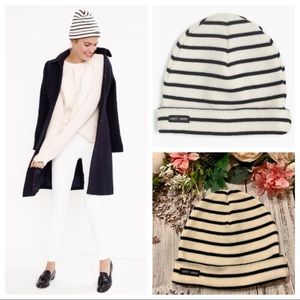NWOT! Saint James Cartier Nautical Striped Wool Blend Beanie